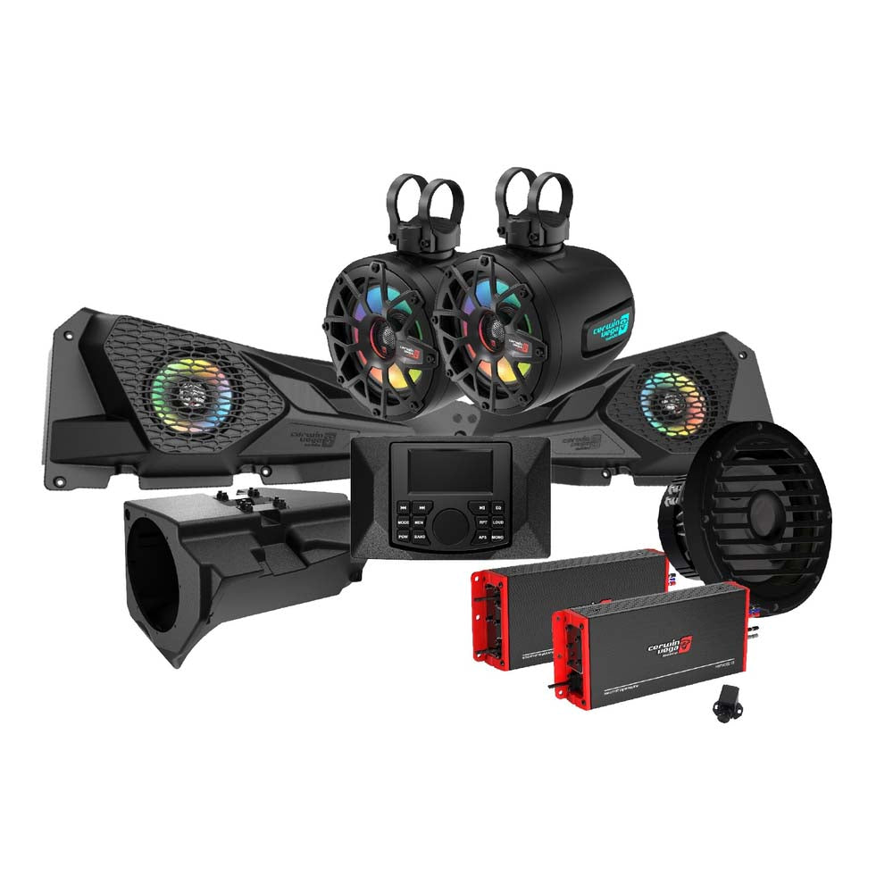 Cerwin Vega RPMRZRKM23 2D Complete Audio Upgrade Kit for 2014+ Polaris RZR 2DR/4DR - Digital Media Receiver, 2 Amplifiers, 4 Speakers & 10