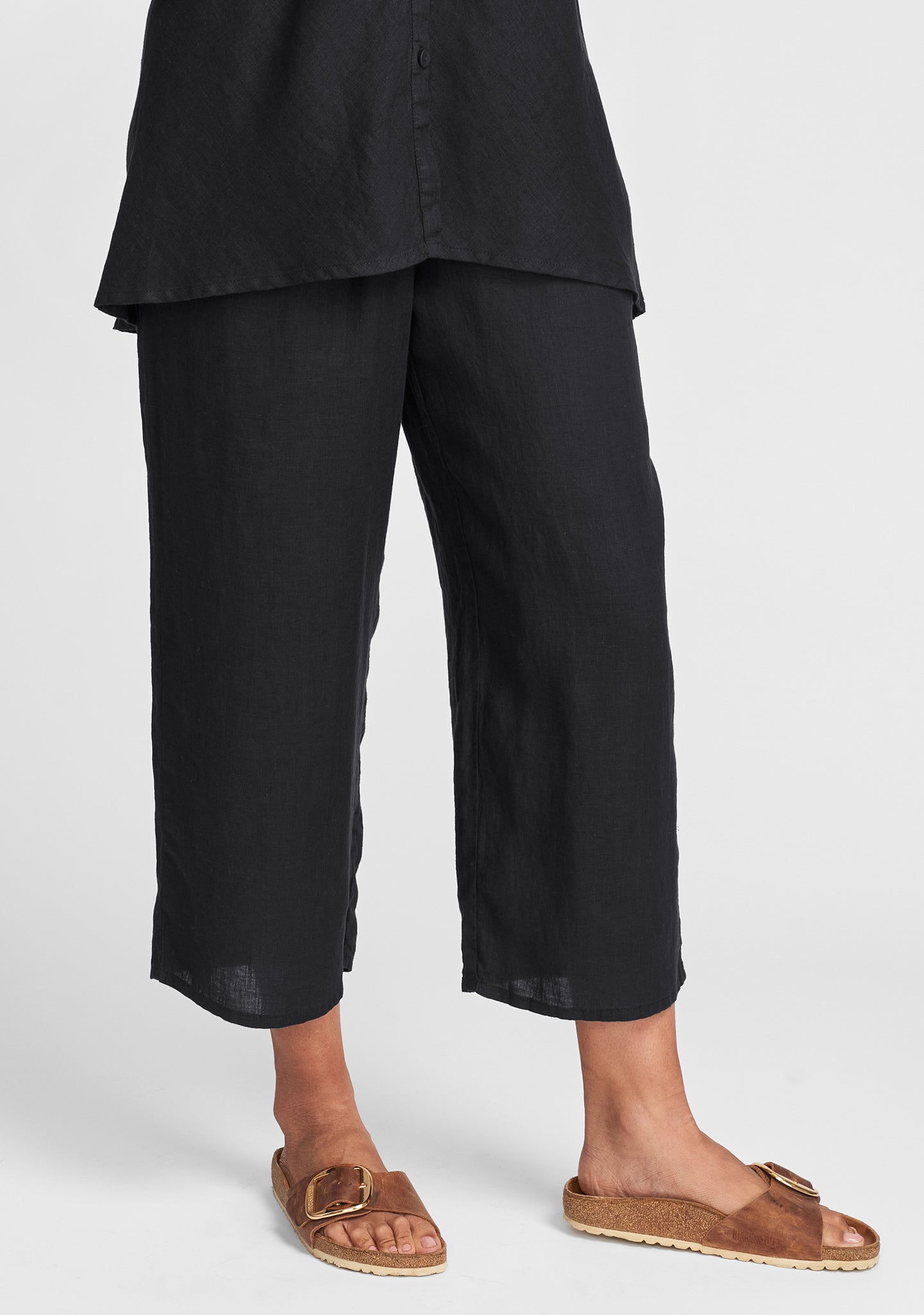 Floods Linen Pants with Elastic Waistband - Breathable Summer Casual Pants for Women | Perfect for Beach, Vacation & Lounge Wear
