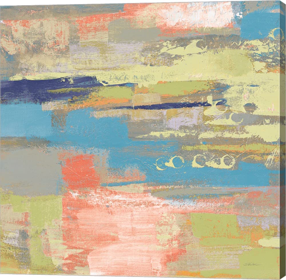 Silvia Vassileva Urban Walkway II Bright Canvas Art - 28x28 Inch Gallery Wrap Wall Decor for Living Room, Bedroom & Office
