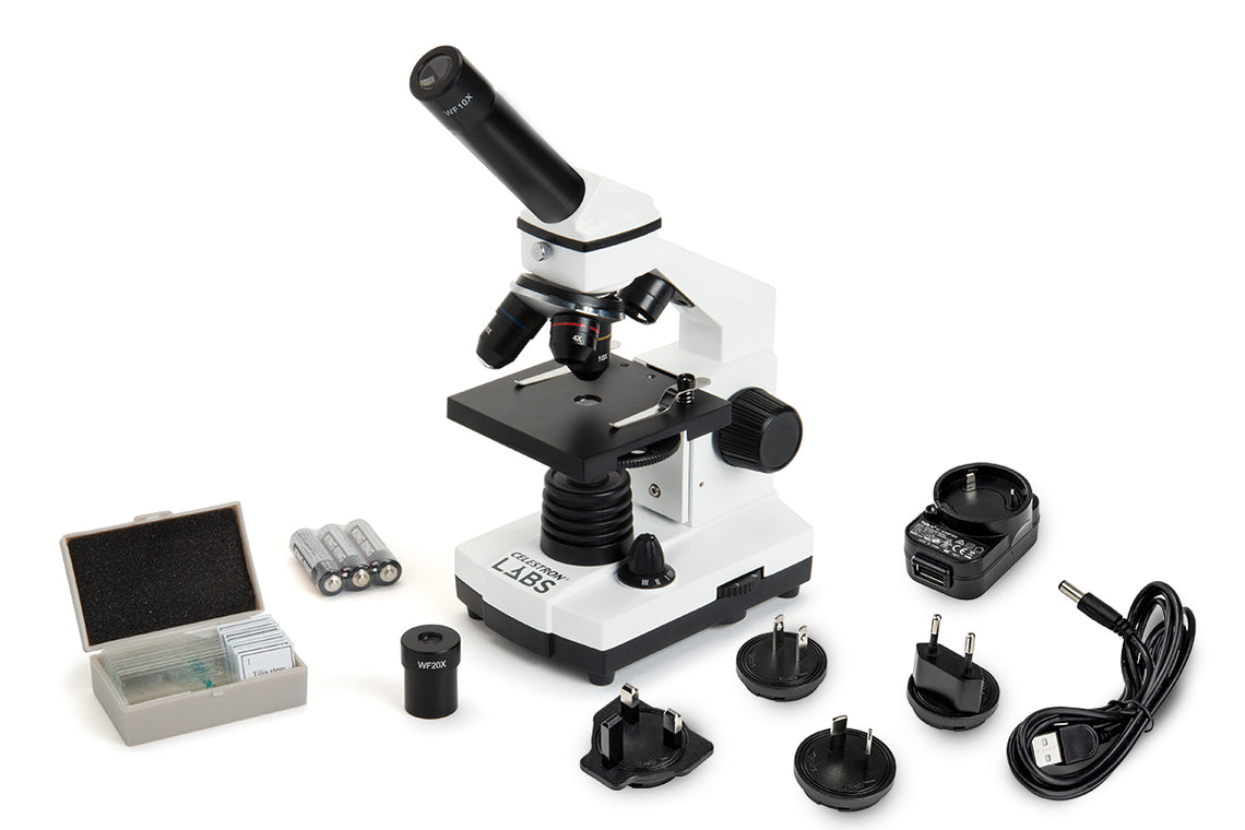 LABS CM800 Compound Microscope 40X-1000X Magnification with LED Illumination - Perfect for Students, Hobbyists & Home Science Experiments