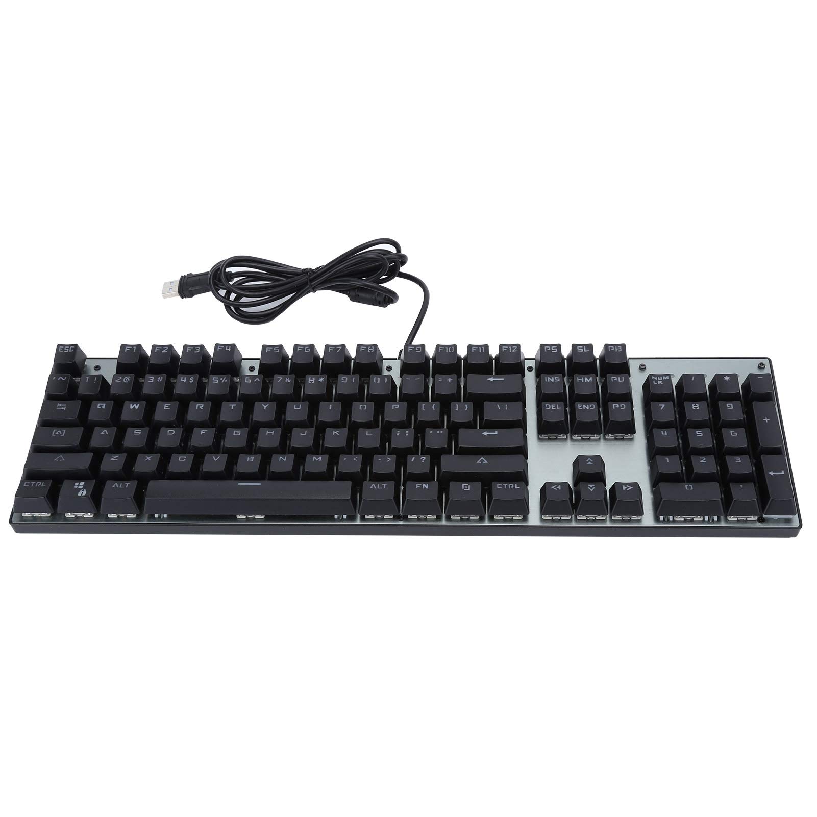 Zyyini K700 Mechanical Gaming Keyboard - 104 Keys with Green Switches, Compact & Portable Design, 9 RGB Backlight Modes - Perfect for PC Gaming, Video Editing, Office Work & Typing