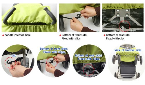 Manito Elegance Plus Stroller Weather Shield & Rain Cover - Universal Fit for Baby Strollers, Waterproof & Windproof Protection in Blue - Perfect for Rainy Days, Snowy Weather & Outdoor Adventures with Your Baby