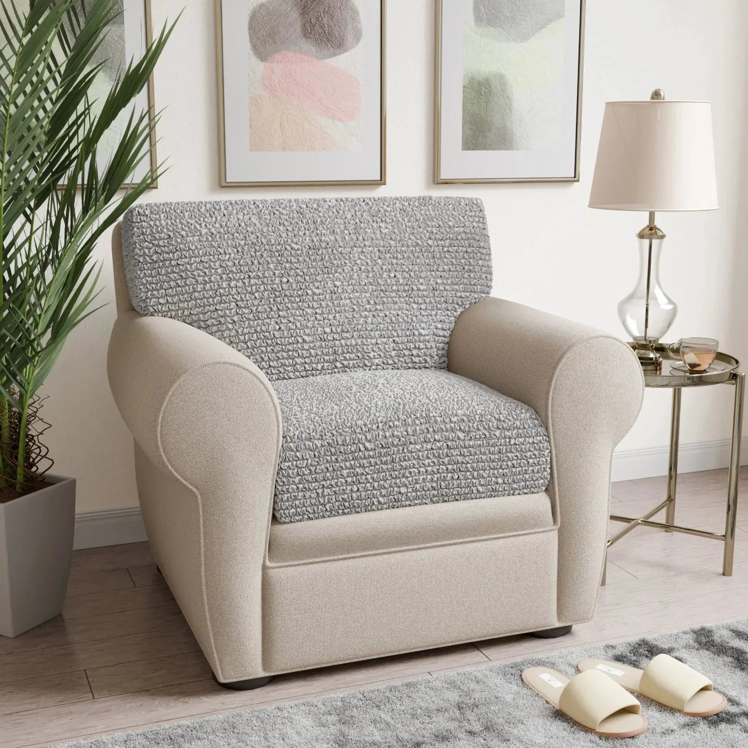 Premium Microfiber Seat Cushion Cover - Soft & Durable Sofa Chair Protector - Perfect for Living Room, Office, or Car Use