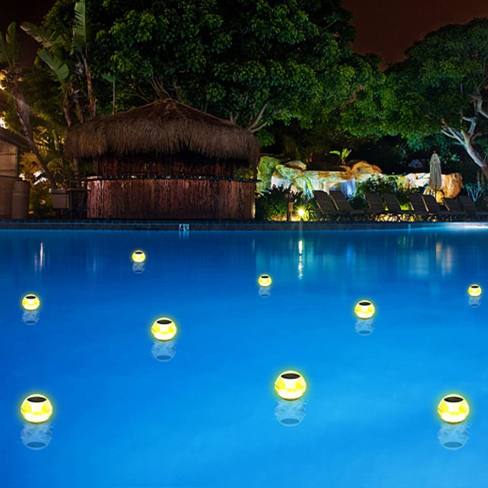Solar Powered Floating Pool Lights with LED - Waterproof, Energy Efficient, for Outdoor Swimming Pools, Garden Ponds & Backyard Decor