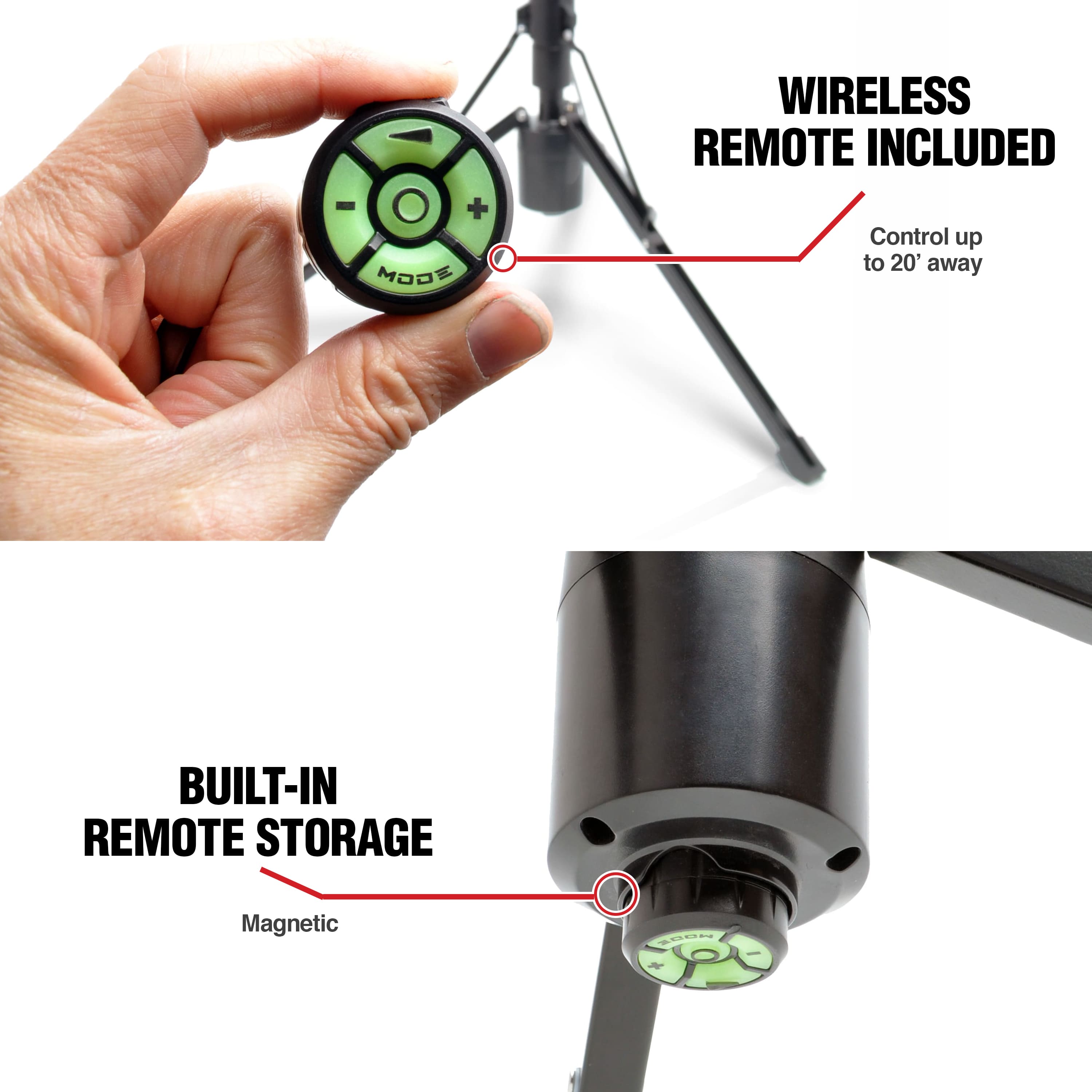 FLi OVER LANDER 10-Foot Telescoping LED Light with Wireless Remote Control - Perfect for Camping, Off-Roading, and Outdoor Adventures
