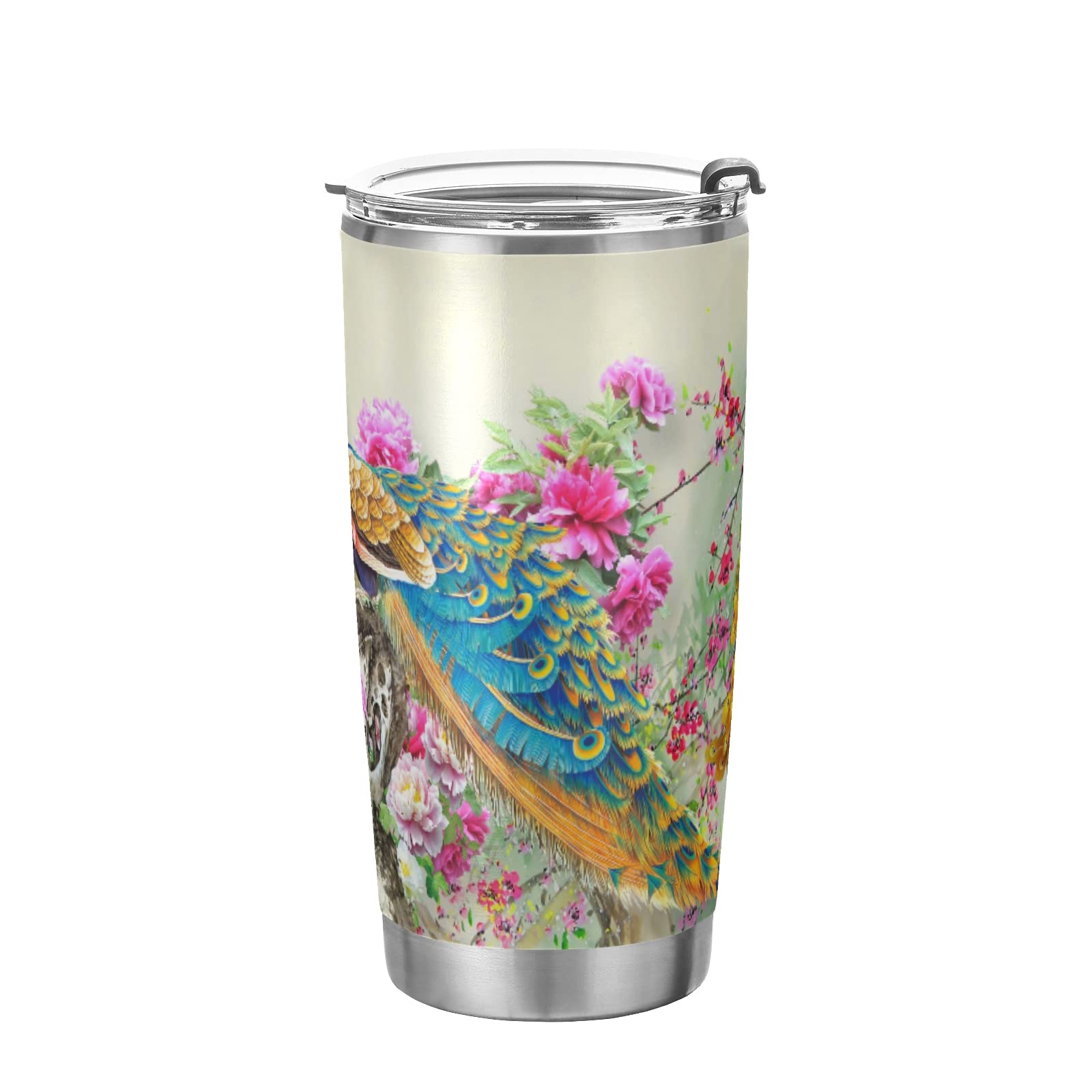 Nander 20oz Stainless Steel Tumbler - Double Wall Vacuum Insulated Travel Mug with Lid, Straw & Cleaning Brush - Perfect for Coffee, Tea & Cold Drinks - Ideal for Office, Commuting & Outdoor Activities