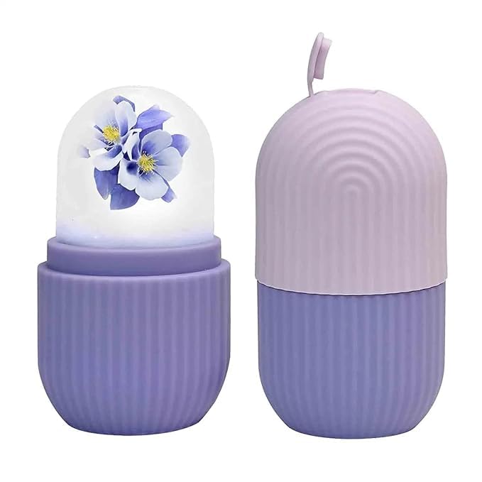 Best Face Ice Roller for Puffiness & Dark Circles - Cooling Facial Massager for Skin Tightening & Relaxation - Perfect for Morning Routine & Post-Workout Recovery