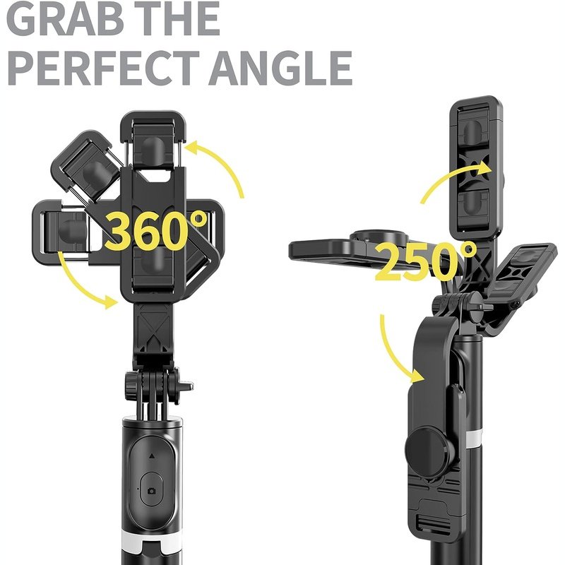 SelfieShow Extendable Selfie Stick with Bluetooth Remote - Perfect for Travel, Vlogging & Group Photos | Compatible with iPhone & Android Phones