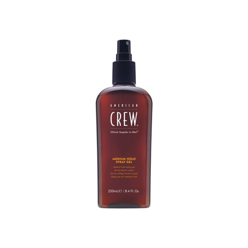 American Crew Medium Hold Spray Gel 8.45 oz (250ml) - Strong Styling Hair Gel for Men with Natural Shine - Perfect for Everyday Use, Work, and Special Occasions