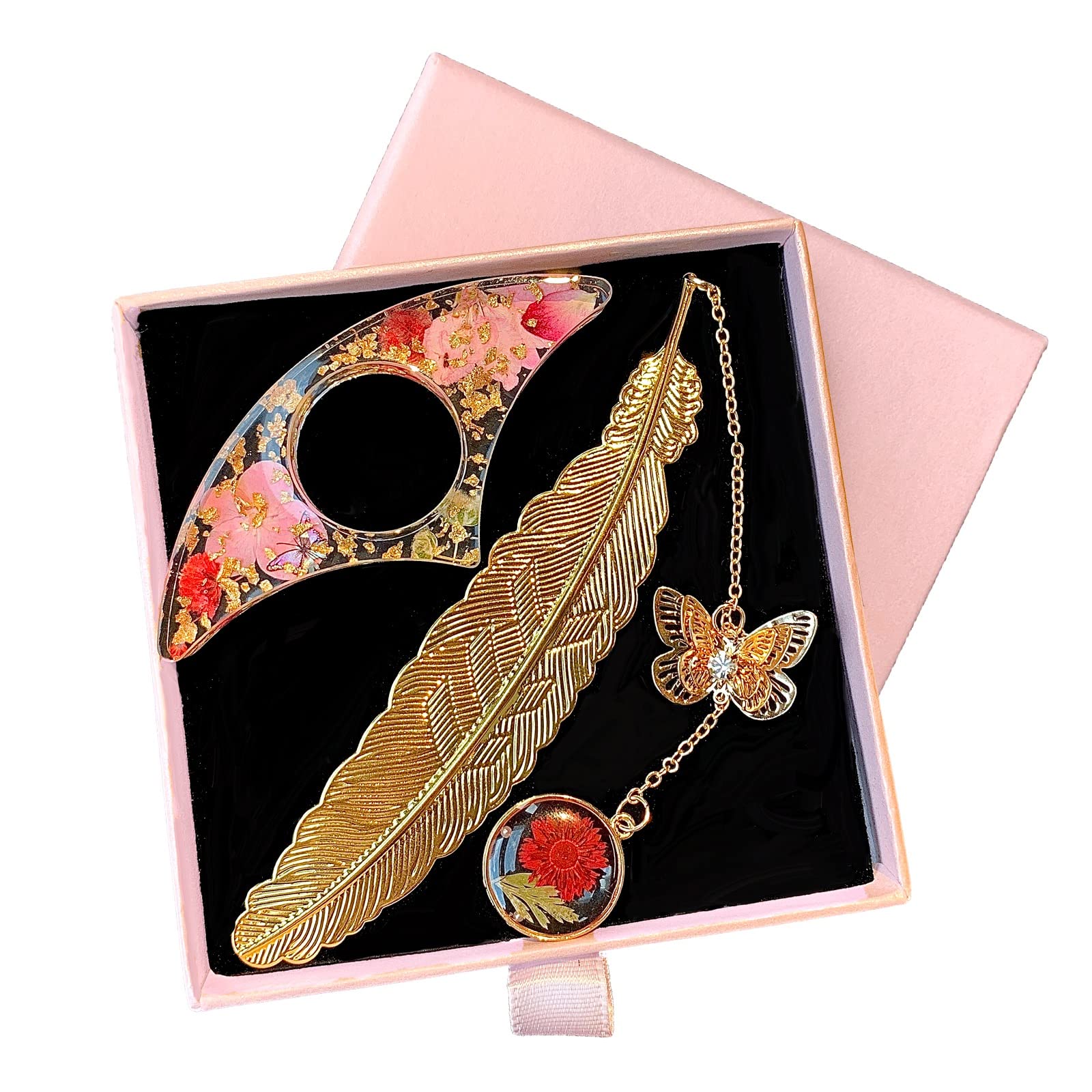 FoxForest Resin Bookmark for Women - Elegant Thumb Page Holder for Reading, Perfect Book Lover Gift for Grandma & Mother's Day - Ideal Book Accessory for Bookworms & Reading Enthusiasts (Great for Novels, Journals & Bible Study)