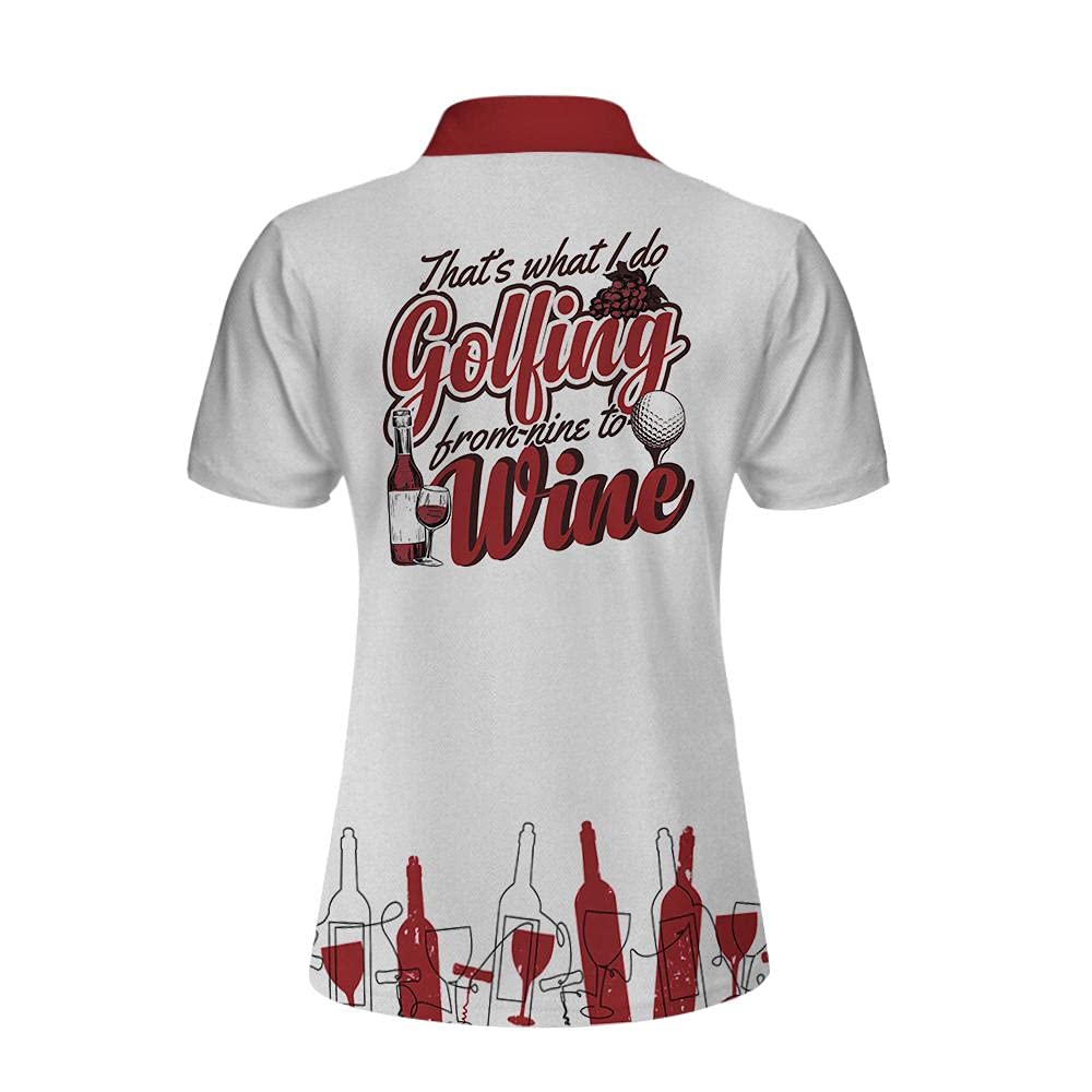 HYPERFAVOR Women's Short Sleeve Golf Polo Shirt - Stylish Wine-Themed Performance Top for Female Golfers - Perfect for Golf Courses, Country Clubs & Casual Summer Outings