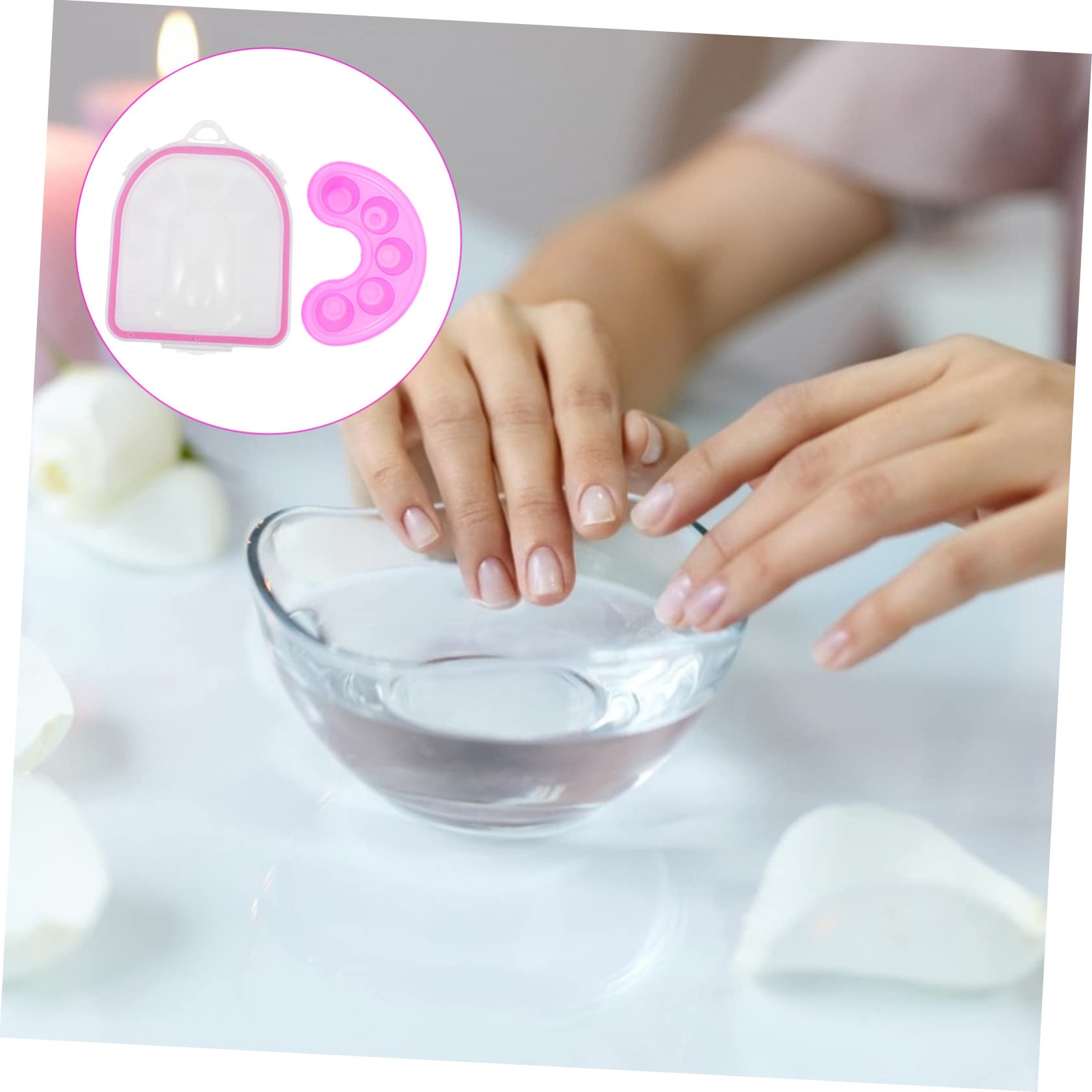 Beavorty 2 Pack Nail Polish Remover Bowl Set - Soak Off Bowl for Nail Art & Hand Soak - PP Material Nail Art Tray for Easy Manicure - Perfect for Salon, Home & Professional Nail Care