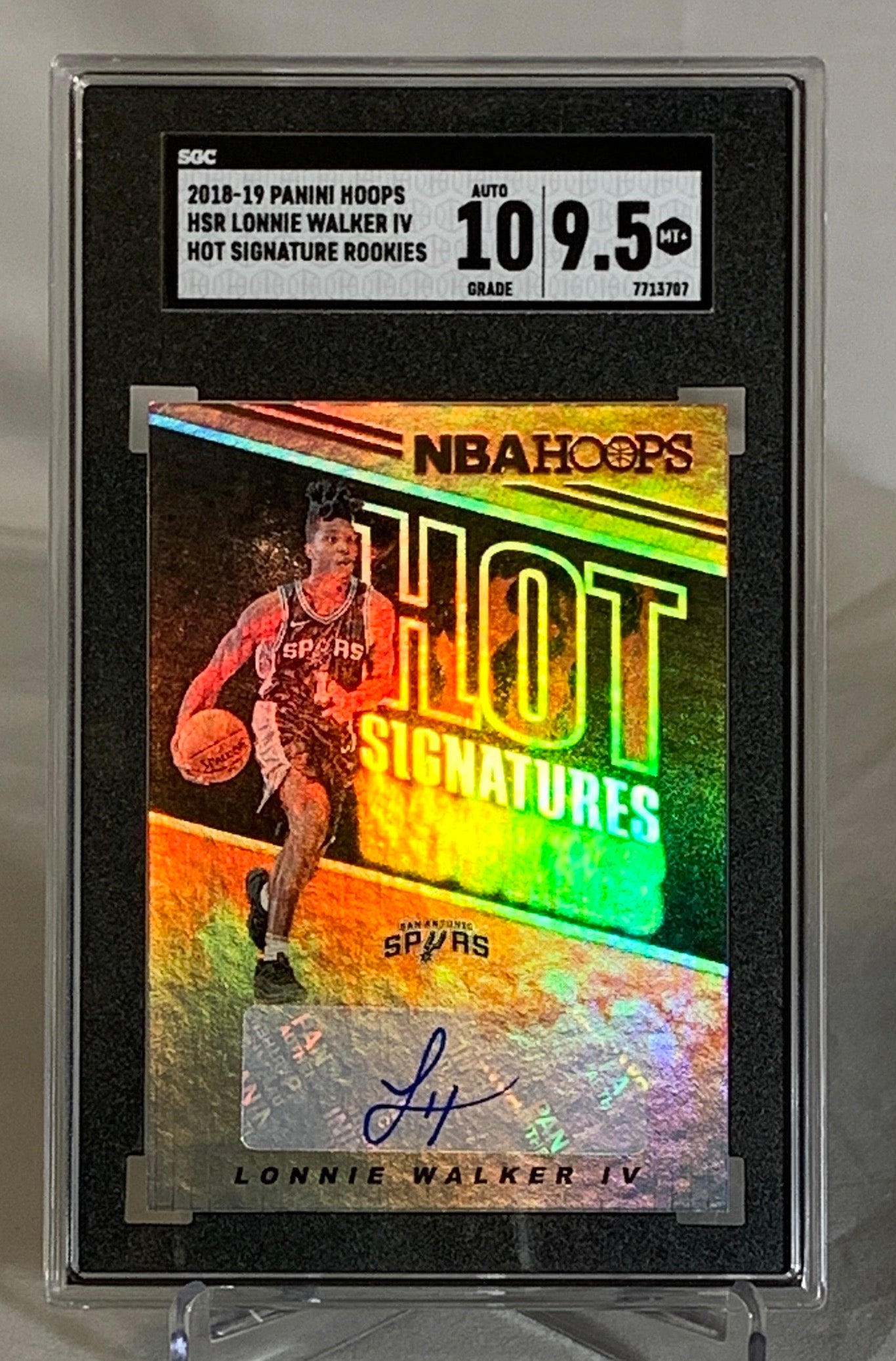 2018-19 Lonnie Walker IV AUTO Rookie Card Panini Hoops SGC 10/9.5 Mint Condition #7713707 - Perfect for NBA Collectors and Sports Memorabilia Enthusiasts