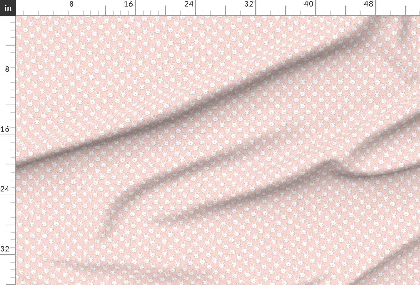 Pink Easter Bunnies Printed Minky Fabric Fat Quarter - Soft Plush Fabric for Baby Blankets, Quilt Backing & Sewing Projects - Easter Decor, Nursery DIY, Cozy Home Textiles