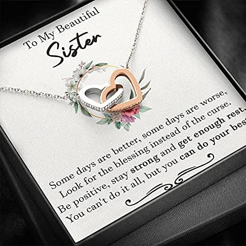Handmade Sister Necklace - Interlocking Hearts Gift for Best Friend & Bridesmaid | Soul Sister Jewelry