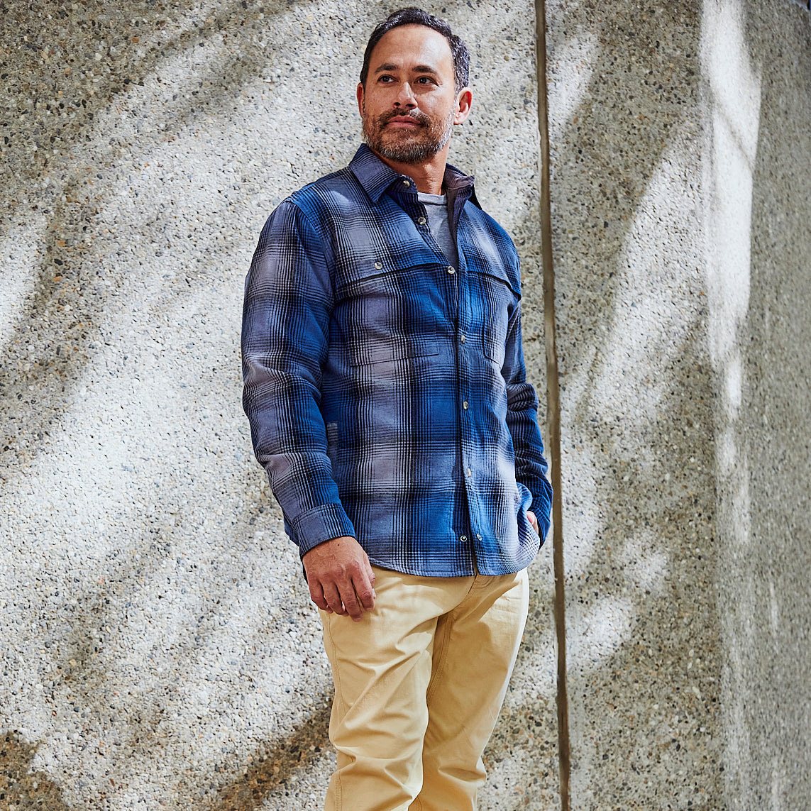 Men's Boone Shirt Jacket - Lightweight Flannel Shirt Jacket for Men, Casual Button-Up Shirt with Chest Pockets - Perfect for Outdoor Adventures, Camping & Fall Layering