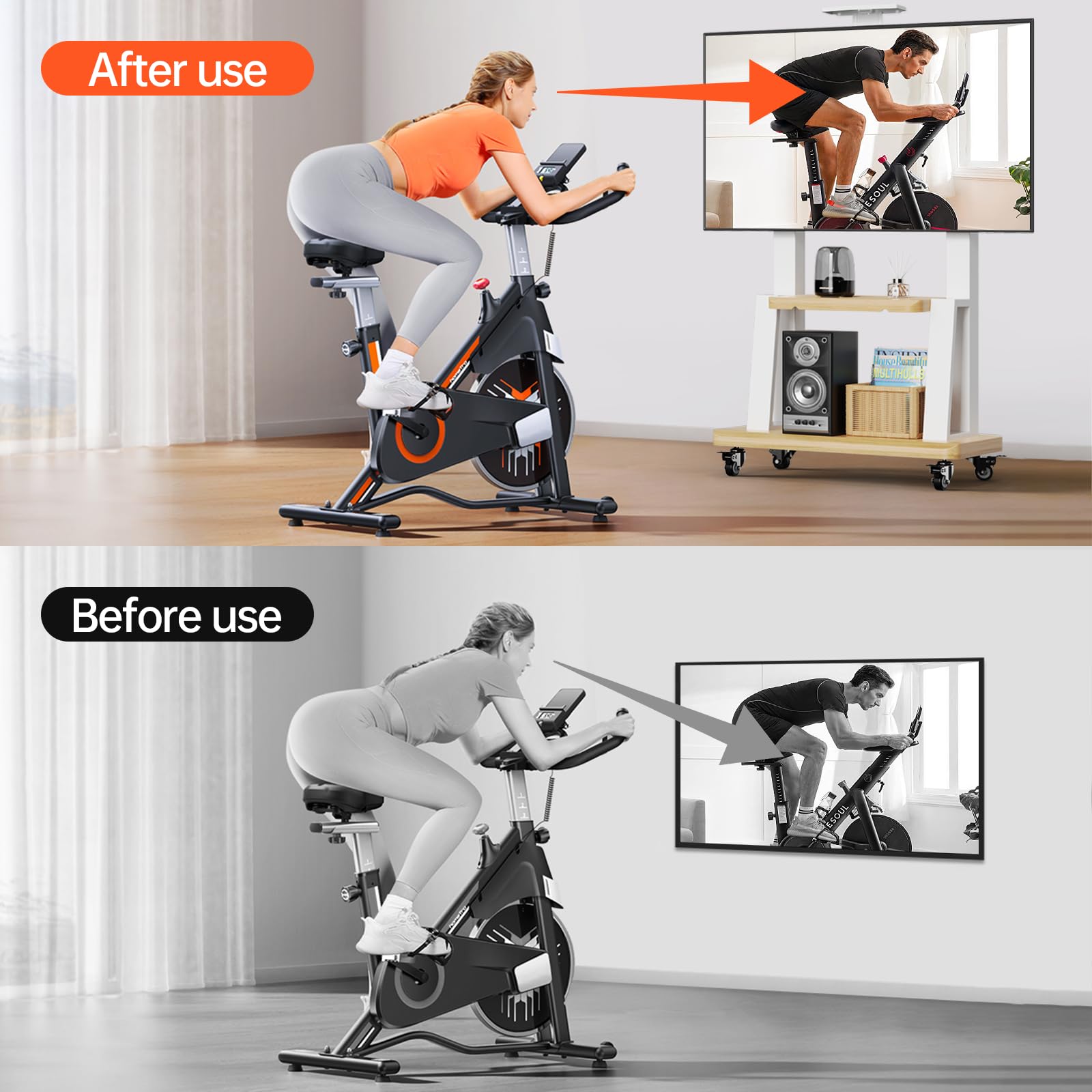 Rolling TV Stand for 32-75 Inch Flat/Curved LED/LCD/OLED TVs - Heavy-Duty Mobile TV Cart with Wheels, Adjustable Height & Shelf, Supports up to 180lbs (Max VESA 600x400mm, White) - Perfect for Living Rooms, Bedrooms & Home Theaters