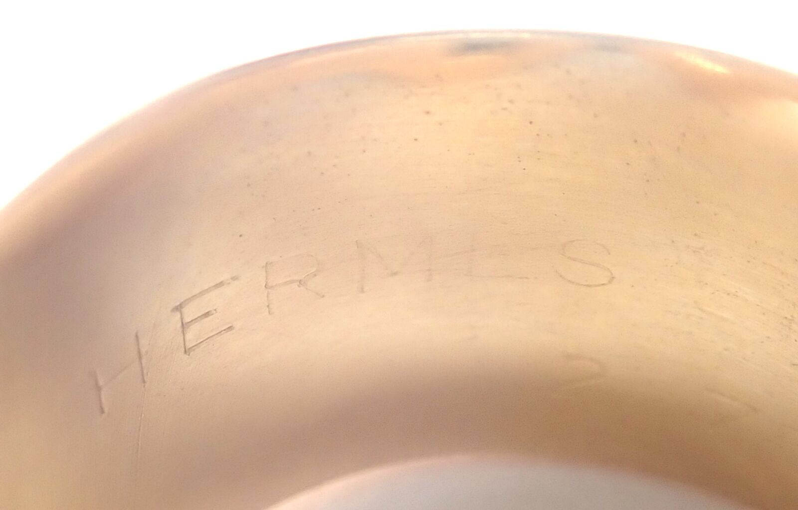 Authentic Hermes 18k Yellow Gold Diamond Horse Bit Wide Band Ring for Women - Luxury Jewelry Gift for Birthday, Anniversary & Special Occasions