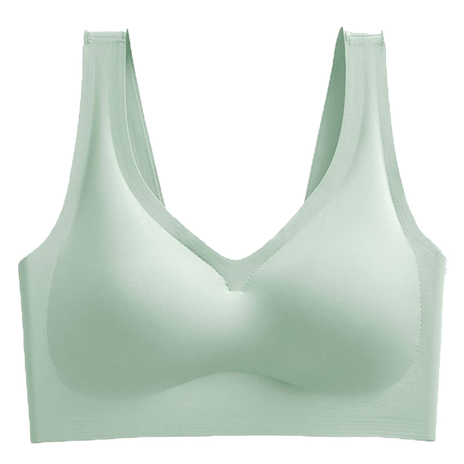 Wireless Strapless Bras for Women - Seamless Comfort Yoga Sports Bra with Steel Rings, Plus Size Underwear Lingerie for Gym, Running & Everyday Wear