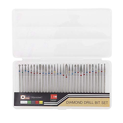 30Pcs Diamond Electric Nail Drill Kit - Professional Manicure Pedicure Tools Set with Nail Polishing Machine & Accessories for Salon & Home Use - Perfect for Nail Art, Acrylics & Gel Extensions