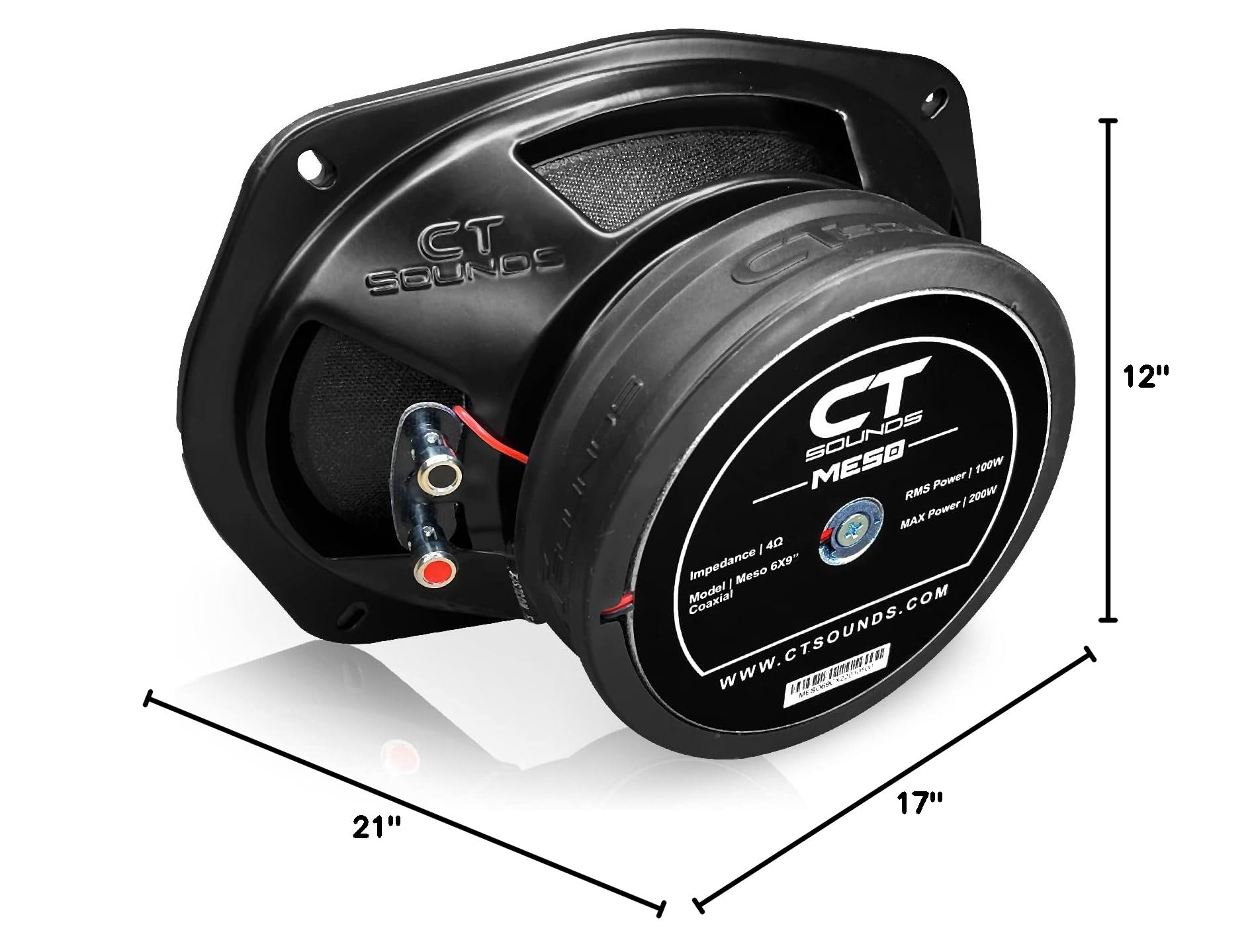 CT Sounds Meso 6x9” 400 Watt 2-Way Premium Coaxial Car Speakers - High Performance Audio for Cars, Trucks & SUVs - Perfect for Upgrading Factory Sound Systems & Enhancing Road Trip Music Experience