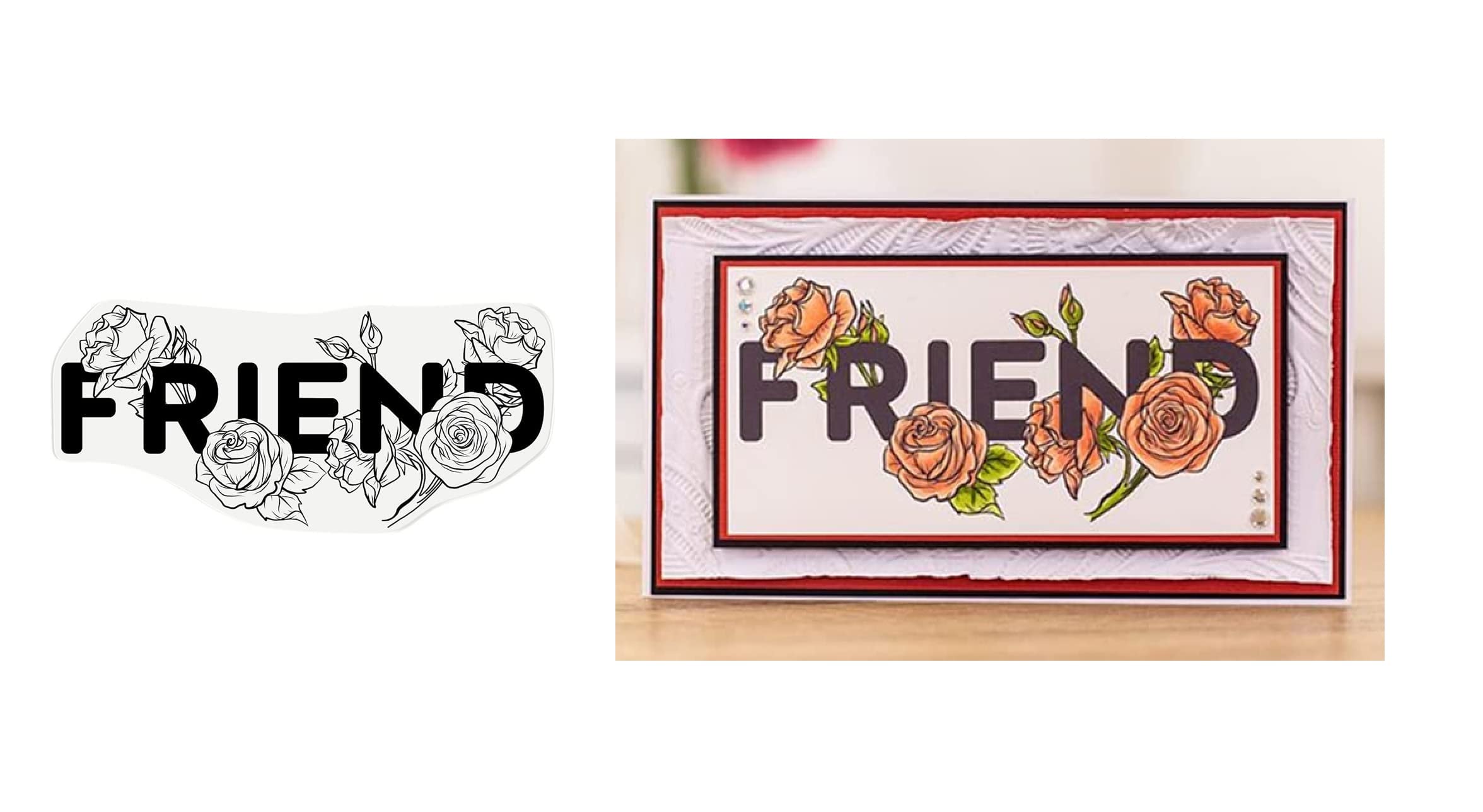 HAS CRAFT - Clear Silicone Stamp Seal for DIY Scrapbooking, Photo Albums, Greeting Cards, Wedding & Birthday Decor - Transparent Stamps for Art, Holidays, Veterans Day & Columbus Day Celebrations