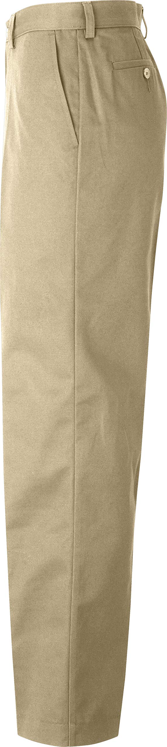 Edwards Men's Ultimate Khaki Flat Front Work Pants - Durable Office & Casual Trousers for Professional & Everyday Wear