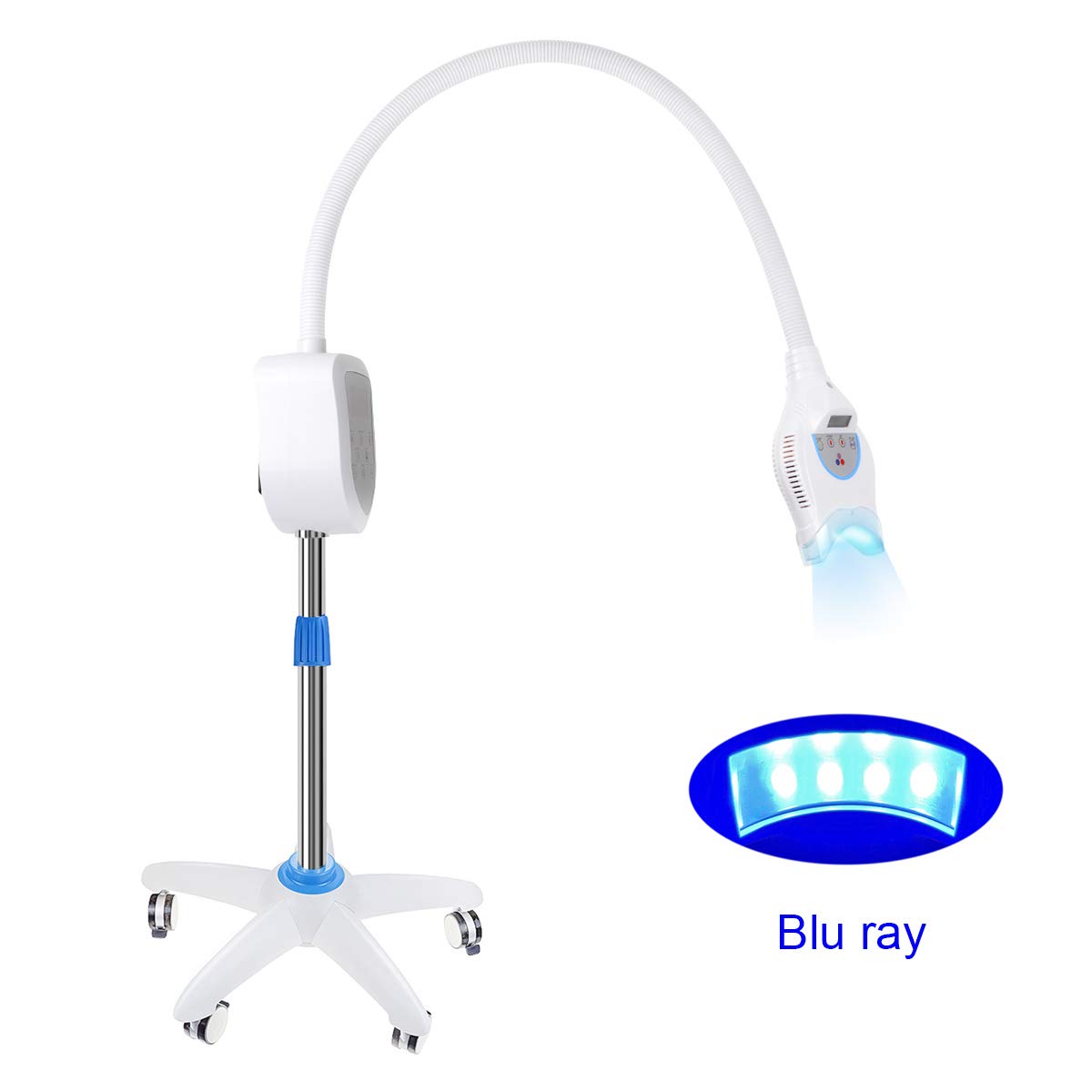 Professional 6 LED Teeth Whitening Machine with Blue & Red Light Therapy - Accelerates Bleaching for Brighter Smile | Perfect for Home Use & Dental Care