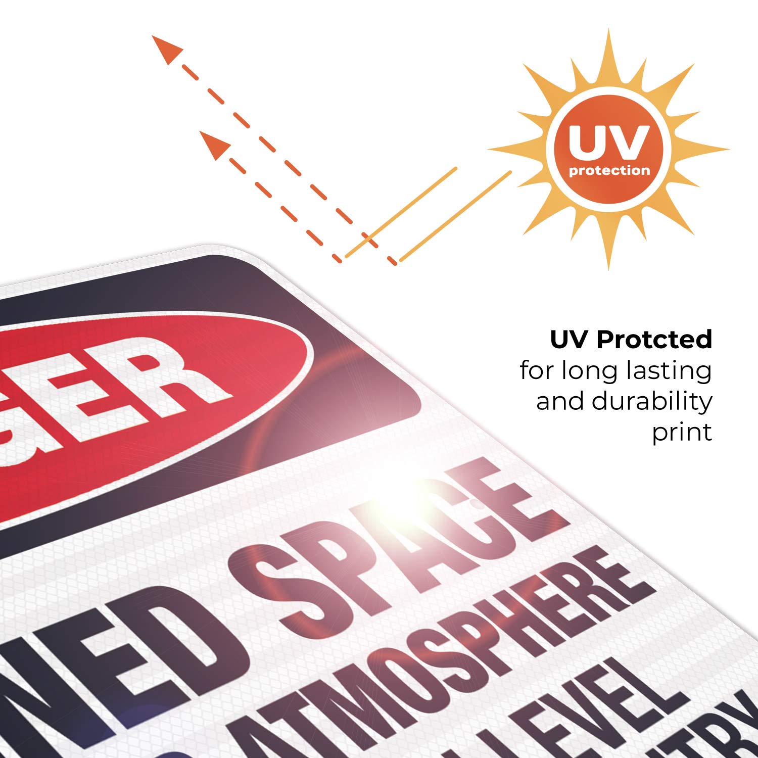 Danger Confined Space Check Oxygen Level Before & During Entry Sign - OSHA Compliant 24x30 Inches Reflective Aluminum Safety Sign - 3M EGP .080 Fade-Resistant for Indoor/Outdoor Use - Made in USA - Perfect for Construction Sites, Industrial Facilities & Hazardous Work Areas