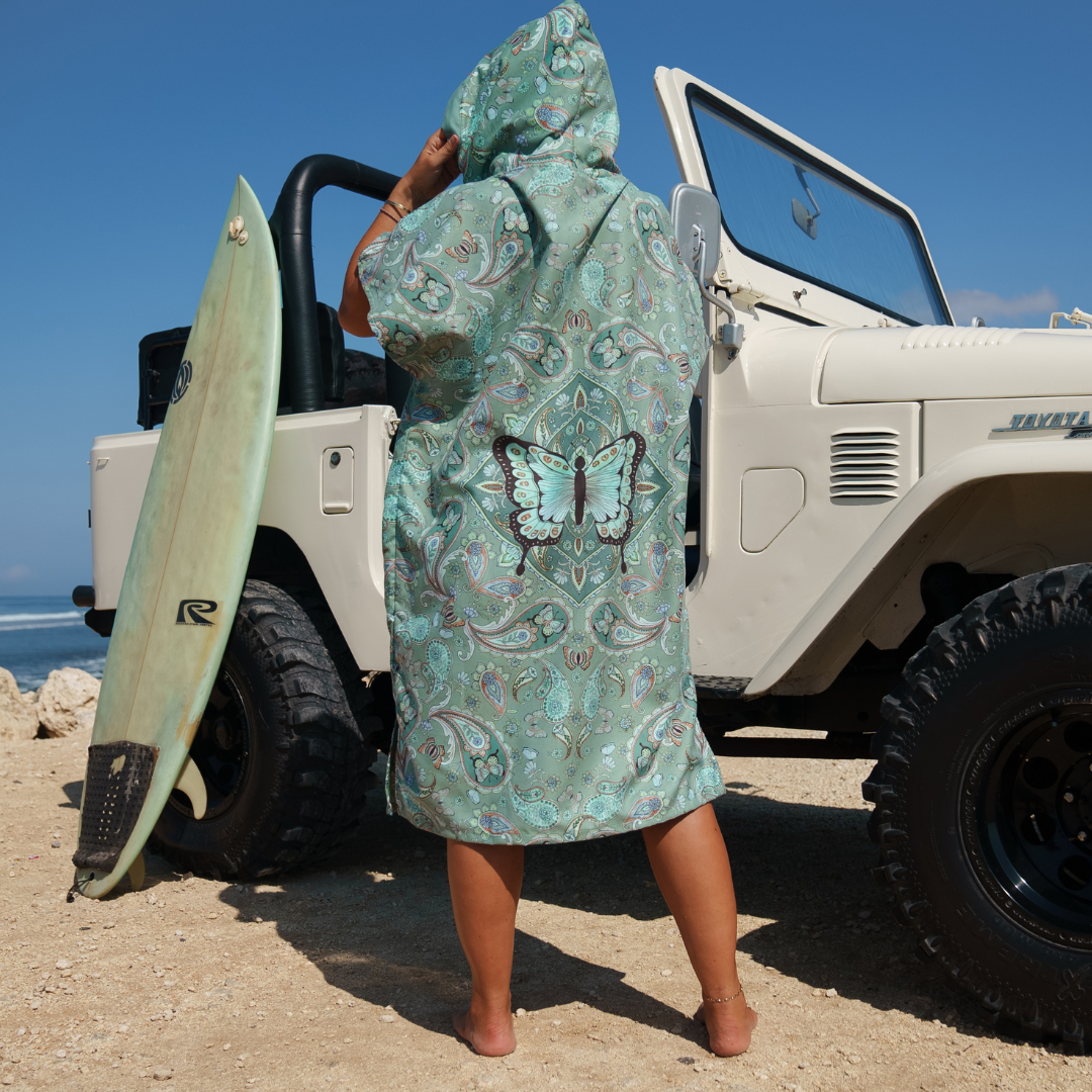 Butterfly Effect Quick-Dry Changing Beach Poncho for Women - Lightweight, Waterproof Cover-Up for Swimming, Surfing & Outdoor Activities