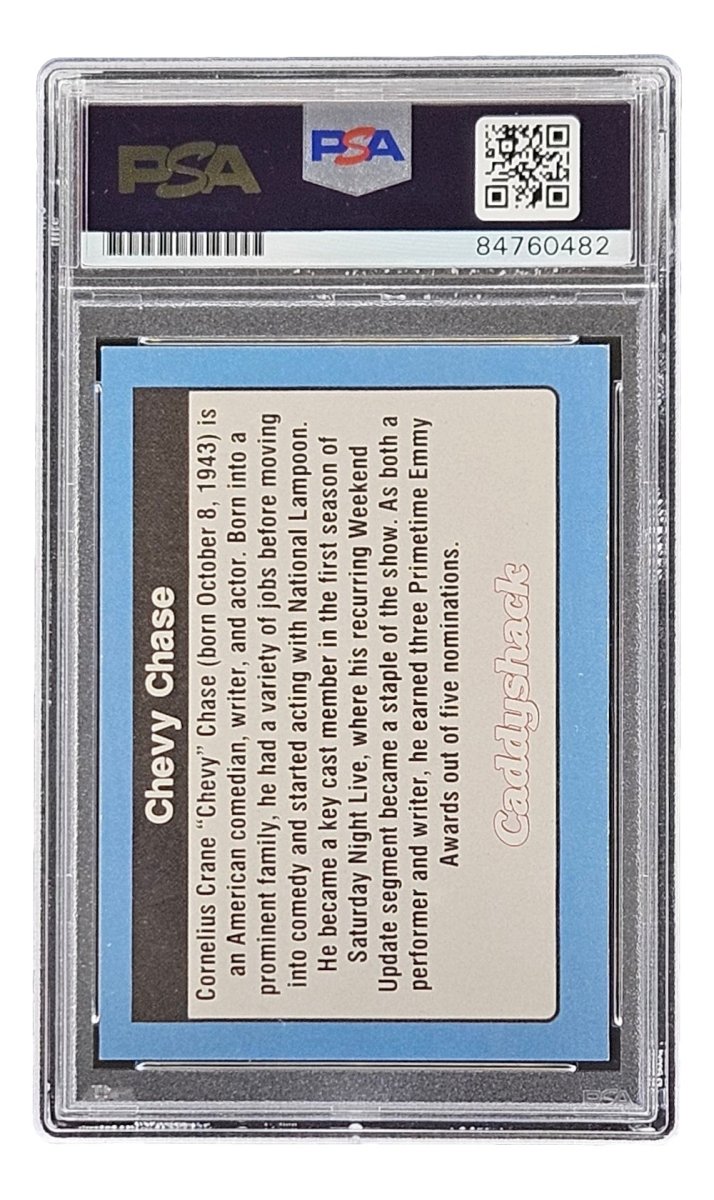 Chevy Chase Autographed Caddyshack Ty Webb Trading Card - PSA/DNA Certified - Perfect for Movie Memorabilia Collectors & Golf Fans