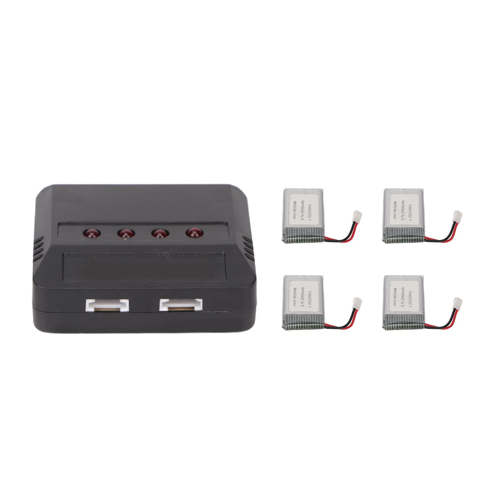 3.7V 2000mAh Rechargeable Lithium Battery for KY601S H11D H11C RC Drones - Includes Charger, Backup Power Supply, High Performance & Portable - Perfect for Aerial Photography, FPV Racing and Outdoor Drone Flying