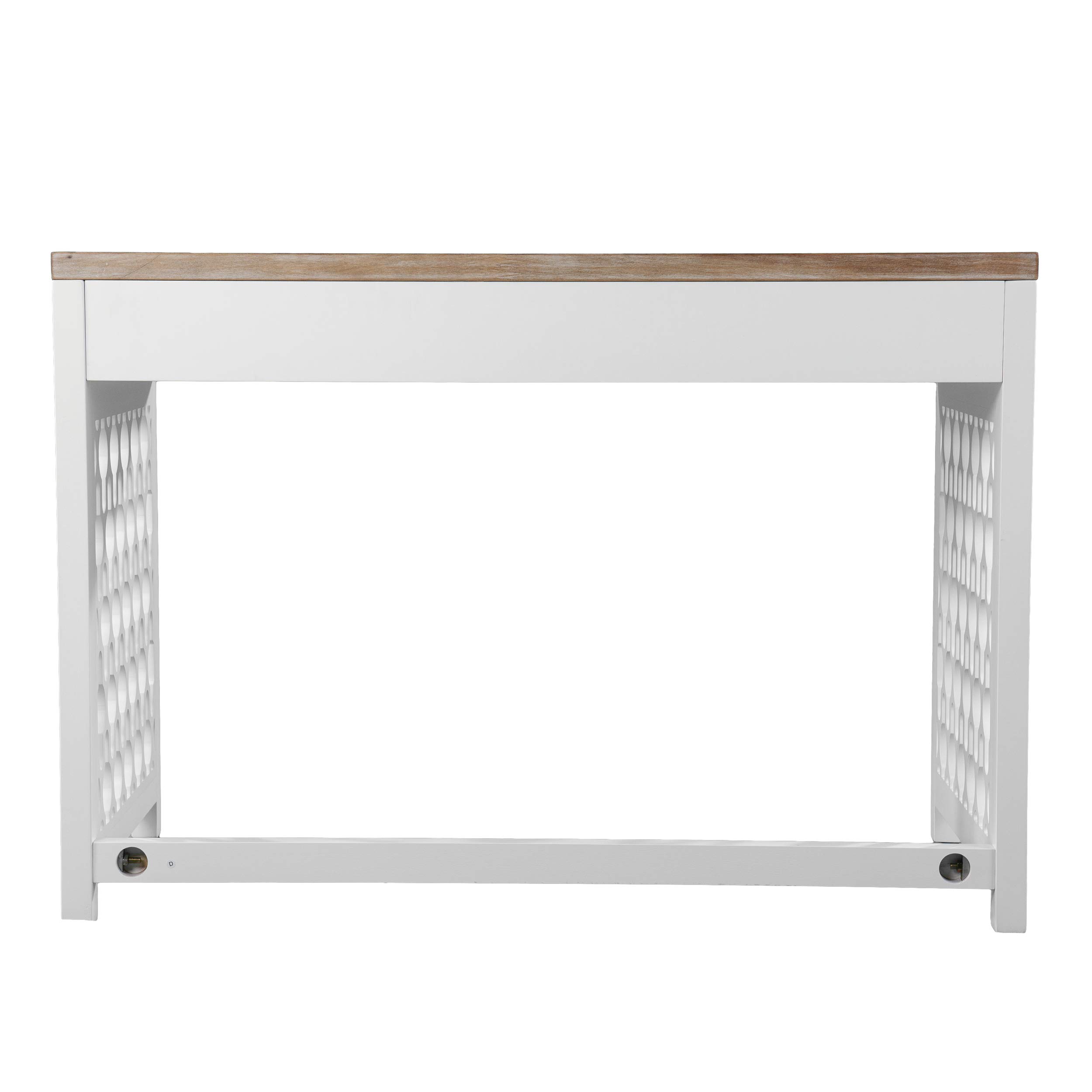Wayliff Natural and White Writing Desk - Modern Home Office Furniture for Small Spaces, Study & Work from Home