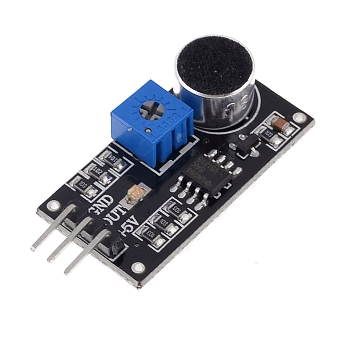 LM393 Sound Detection Sensor Module - DC 4-6V Power Supply - High Sensitivity Audio Frequency Detector for Arduino, DIY Electronics & Security Alarm Systems - Perfect for Home Automation, Robotics Projects & Sound-Activated Devices