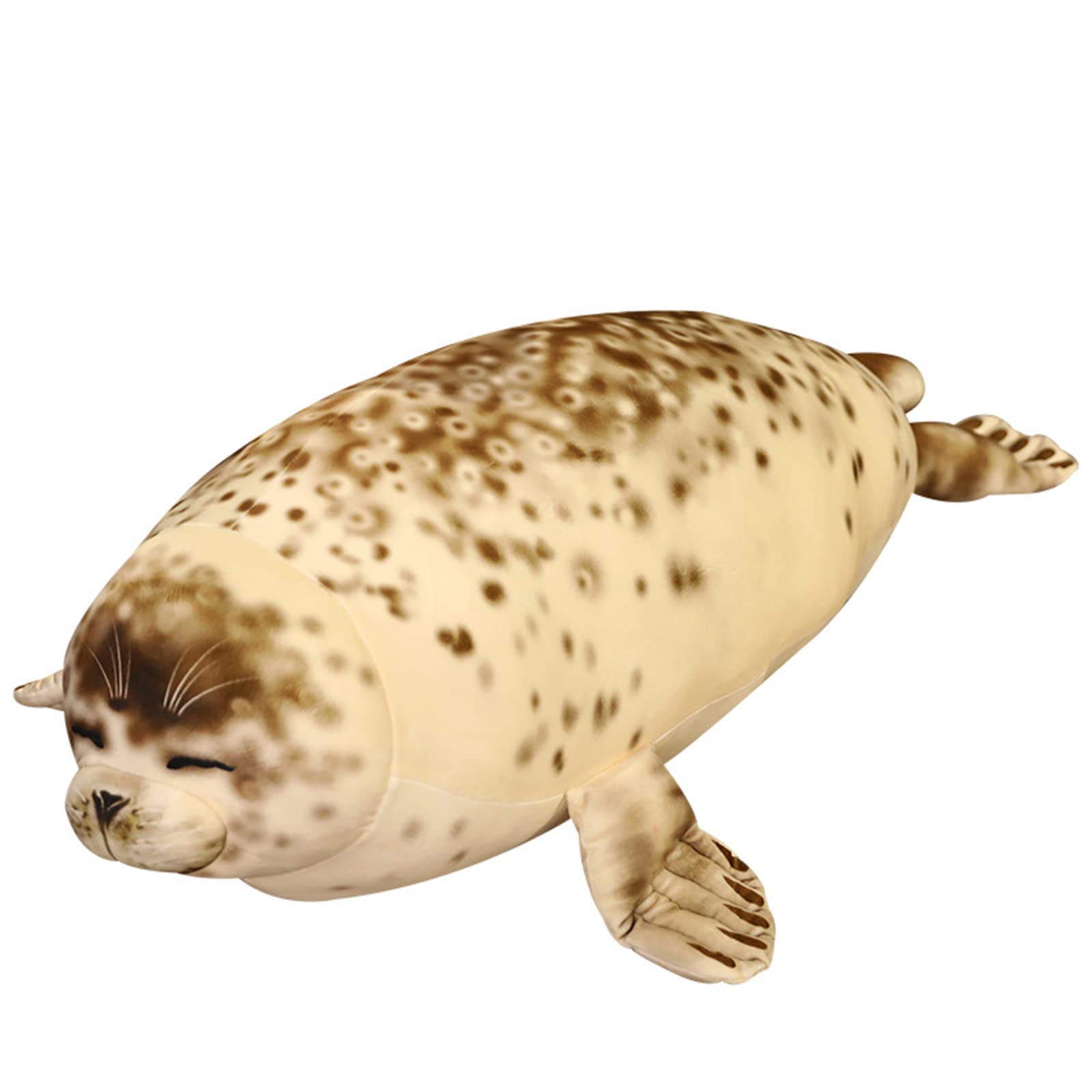 Beeyybuy 19-Inch Giant Stuffed Animal - Chubby Blob Seal Plush Pillow, Soft Sea Lion Plushie Toy for Kids, Cute Sleeping Pillow for Boys & Girls, Perfect Birthday Gift (Gold Seal) - Great for Bedtime Snuggles, Nursery Decor, and Cozy Movie Nights