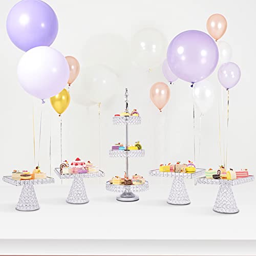 5 Pcs Silver Cupcake Stand