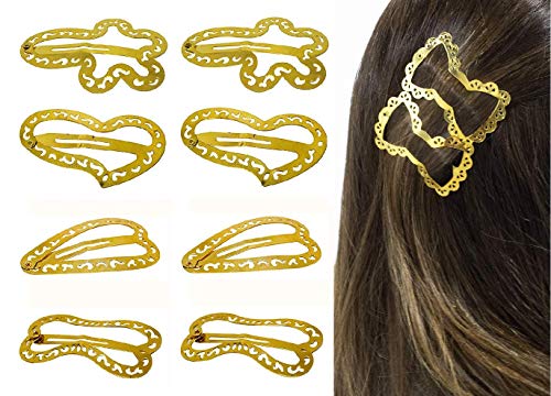 LEYSIN 4-Pack Gold Metal Hair Clips for Women - Elegant Hair Accessories for Parties, Weddings & Everyday Styling