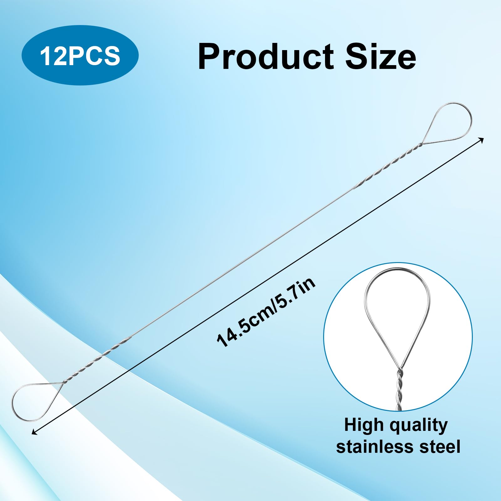 Giantree 12-Pack Stainless Steel Cheese Slicer Wires - 5.7 Inch Replacement Cheese Cutter Wires for Block Cheese, Marble Cheese & Butter - Durable Kitchen Tool for Cheese Boards, Charcuterie Platters & Food Prep