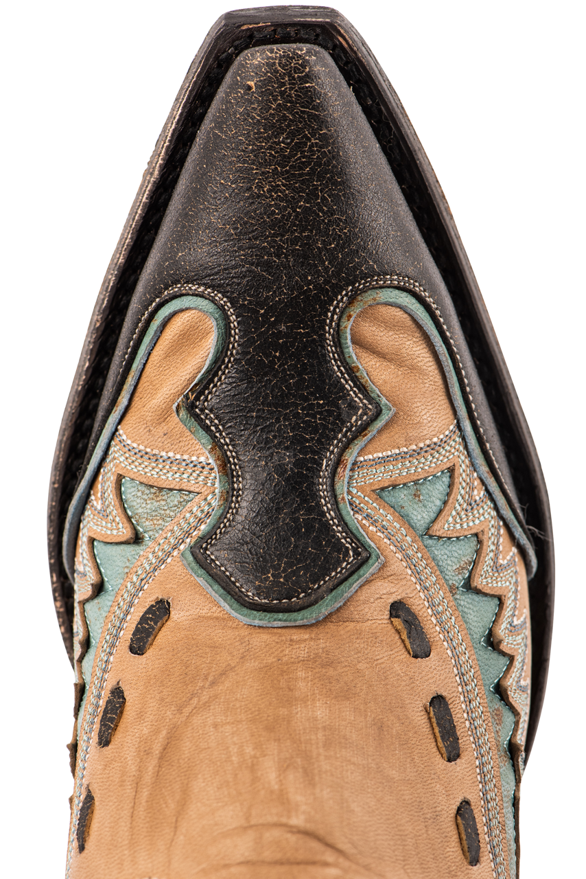 Old Gringo Women's Goat Leather Cowgirl Boots - Quioga Bone Western Style Ankle Boots for Country Dancing & Rodeo Events