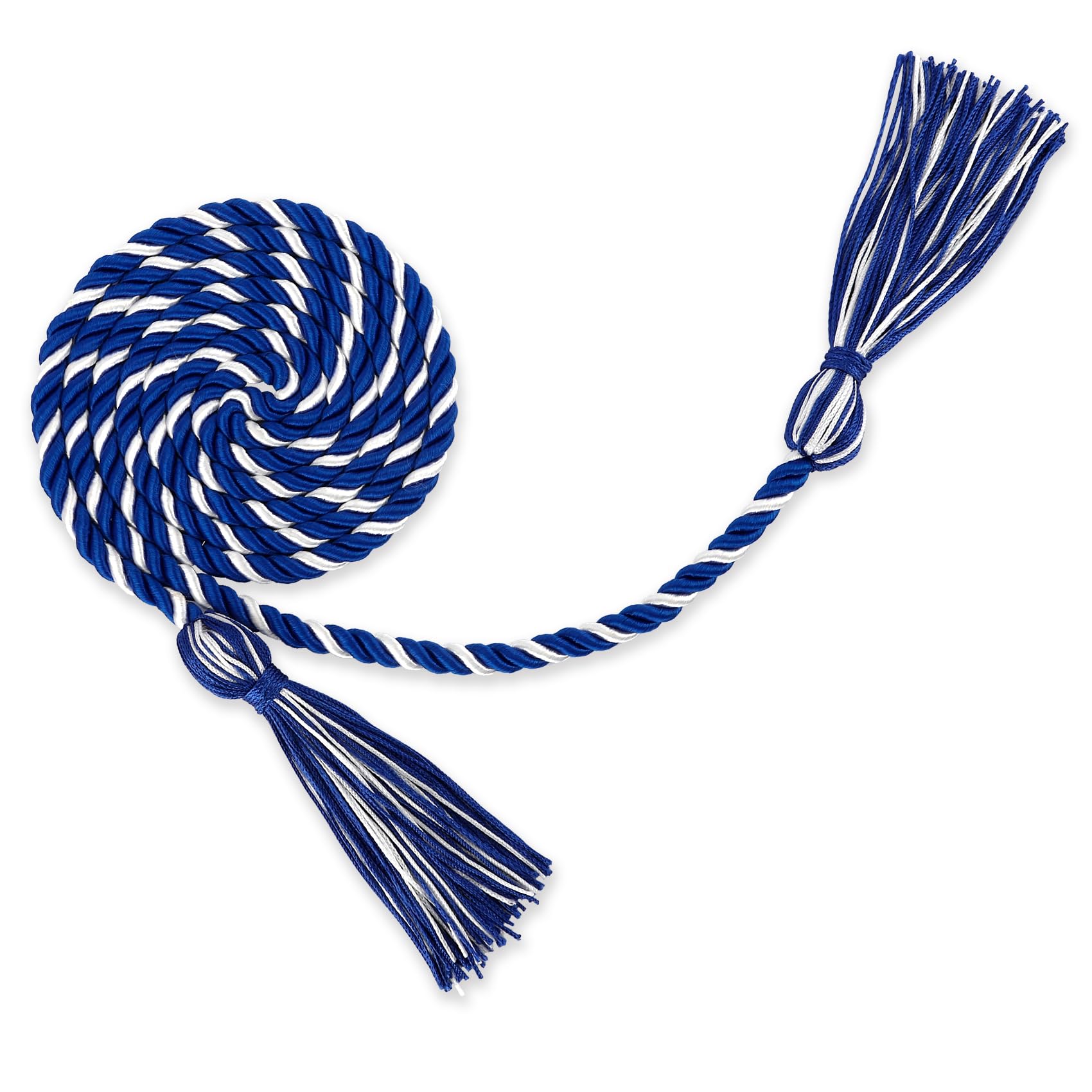 Royal Blue and White Graduation Honor Cords 67
