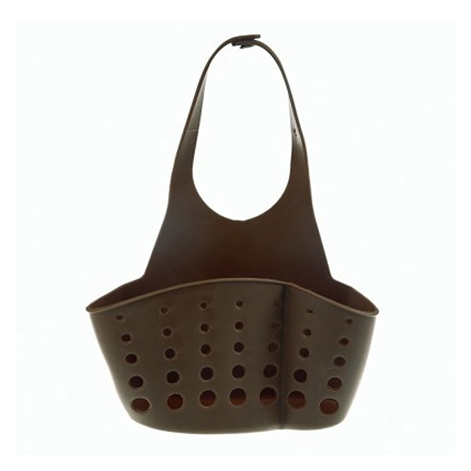 **Brown Kitchen Sink Strainer - Drain Basket & Sponge Rack for Fruits, Vegetables, Leftovers & Soup - Multi-Purpose Drain Filter & Organizer for Kitchen Corner (1PC) - Perfect for Washing Produce, Draining Pasta & Organizing Sponges**