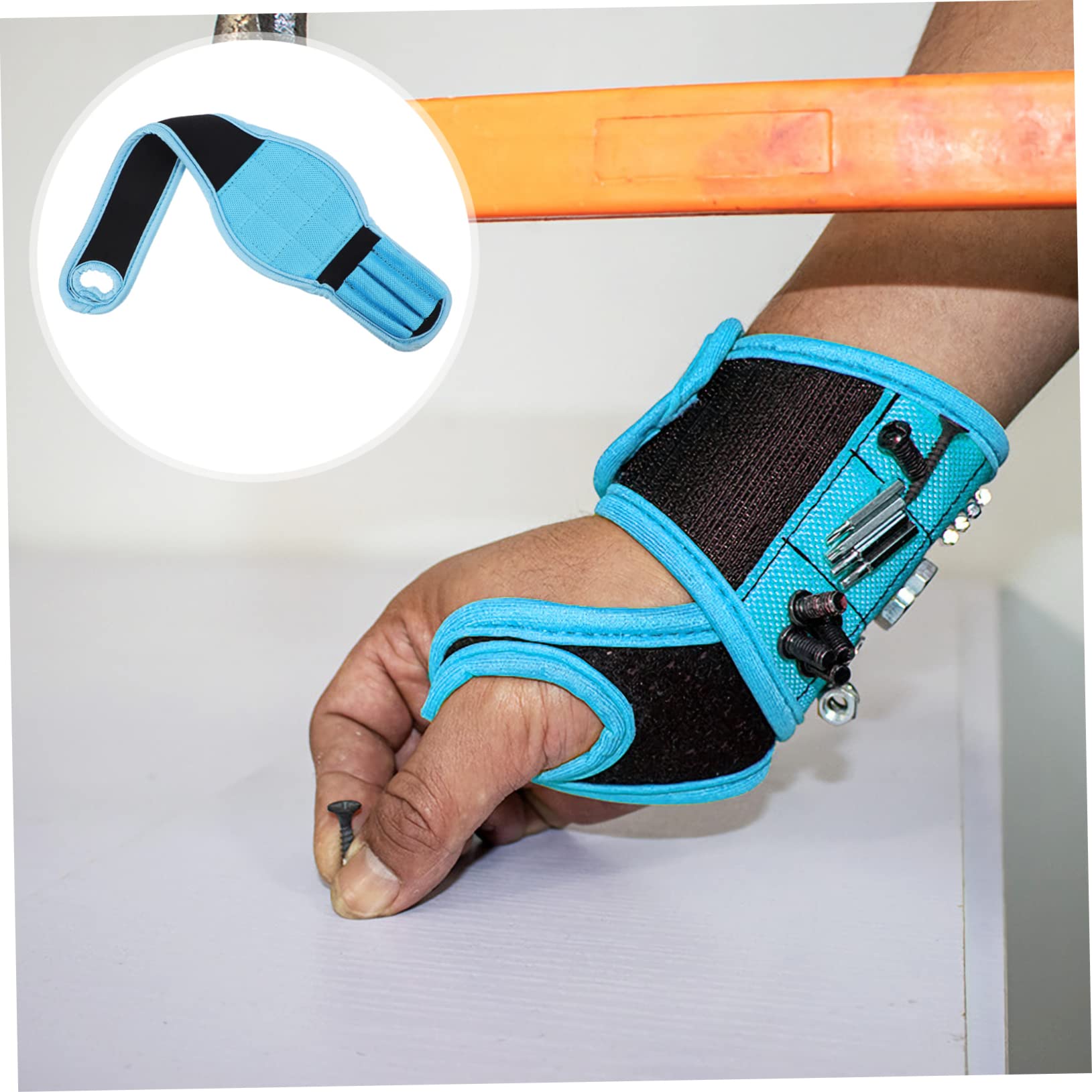 DOITOOL Magnetic Wristband for Screwdrivers & Nail Bits - Heavy Duty Magnetic Tool Holder for Construction, DIY & Workshop - Adjustable Wrist Strap for Easy Access to Nails, Screws & Small Metal Parts