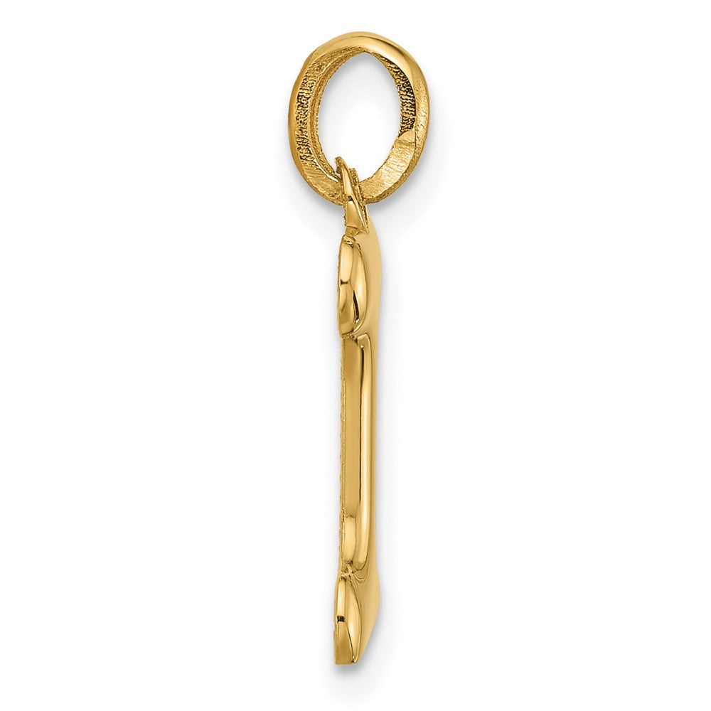 14K Gold Puffy Letter 'I' Pendant Necklace for Women - Dainty Initial Jewelry Gift for Her - Perfect for Birthdays, Anniversaries & Everyday Wear