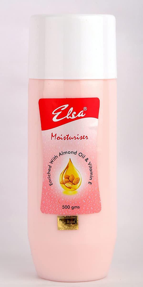 Elsa Moisturizer with Almond Oil & Vitamin E - 500g Hydrating Cream for Dry Skin - Perfect for Daily Face & Body Care, Nighttime Routine & Winter Skincare