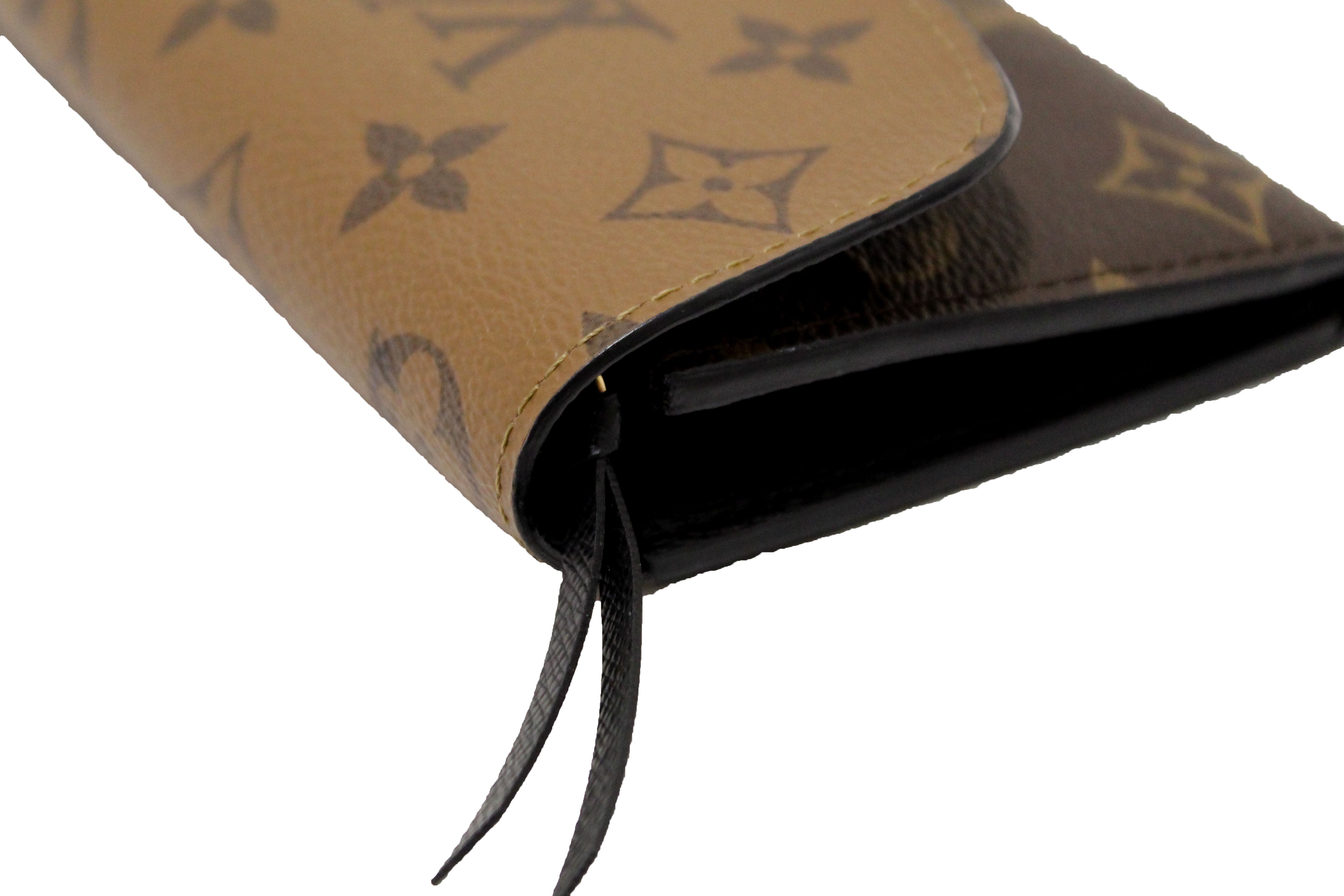 Authentic Louis Vuitton Emilie Wallet - Classic Monogram & Reverse Canvas Design | Luxury Women's Wallet for Everyday Use, Travel & Gift Giving