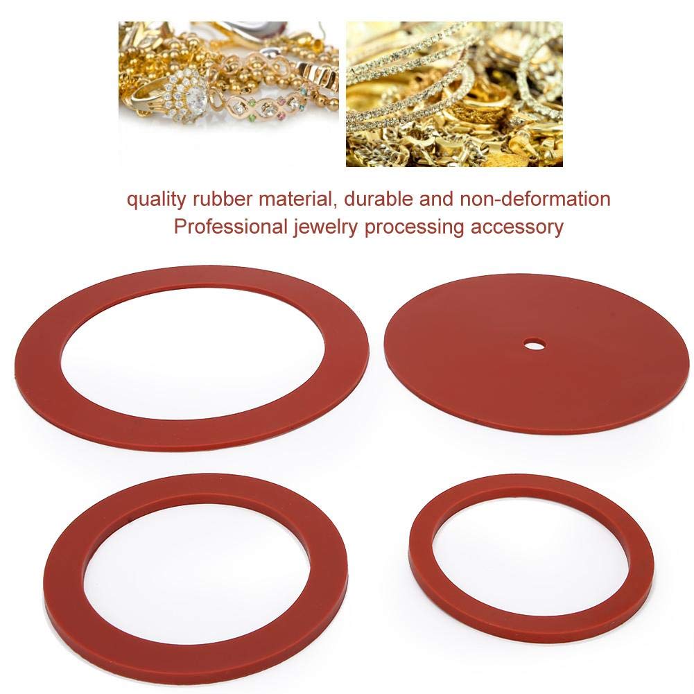 4Pcs Professional Jewelry Rubber Gaskets for Casting Machines - Durable Sealing Accessories for Jewelry Making, Repair & Workshop Use - Perfect for Jewelers, Repair Shops & DIY Enthusiasts