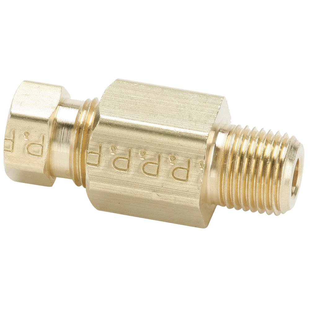Parker 68HD-4-6 Flareless Tube Fitting - Heavy Duty Brass Compression Connector for 1/4
