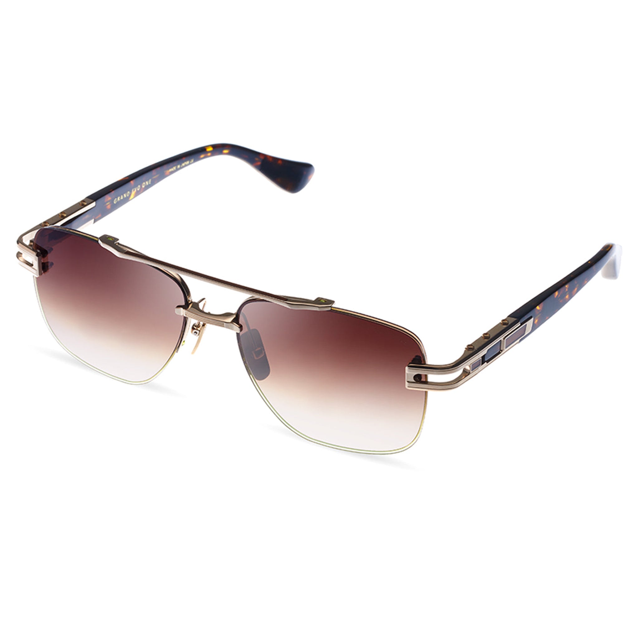 Dita Grand Evo One DTS138 A 02 White Gold Brown Sunglasses for Men & Women - Luxury Designer Shades for Driving, Beach & Outdoor Activities