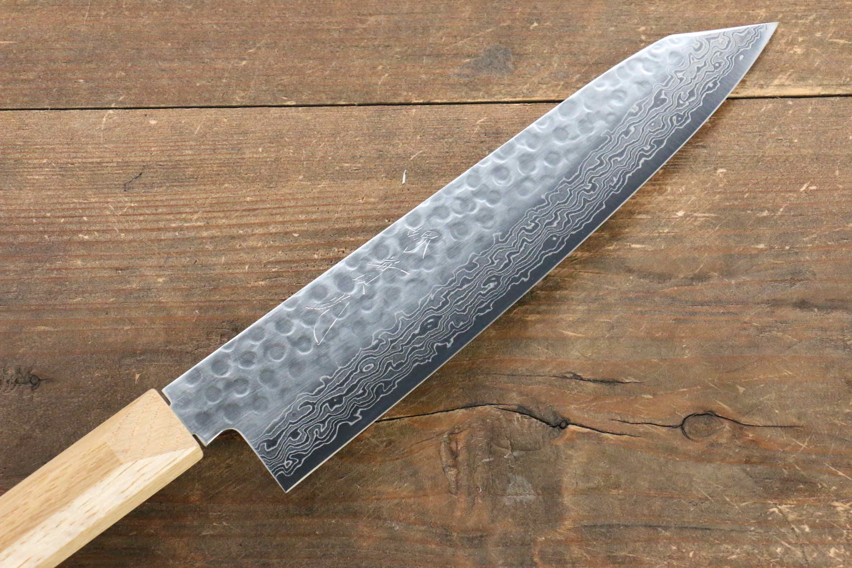 Premium Jikko VG10 17-Layer Gyuto Japanese Chef Knife - 200mm Oak Handle - Perfect for Sushi, Meat Slicing & Vegetable Chopping