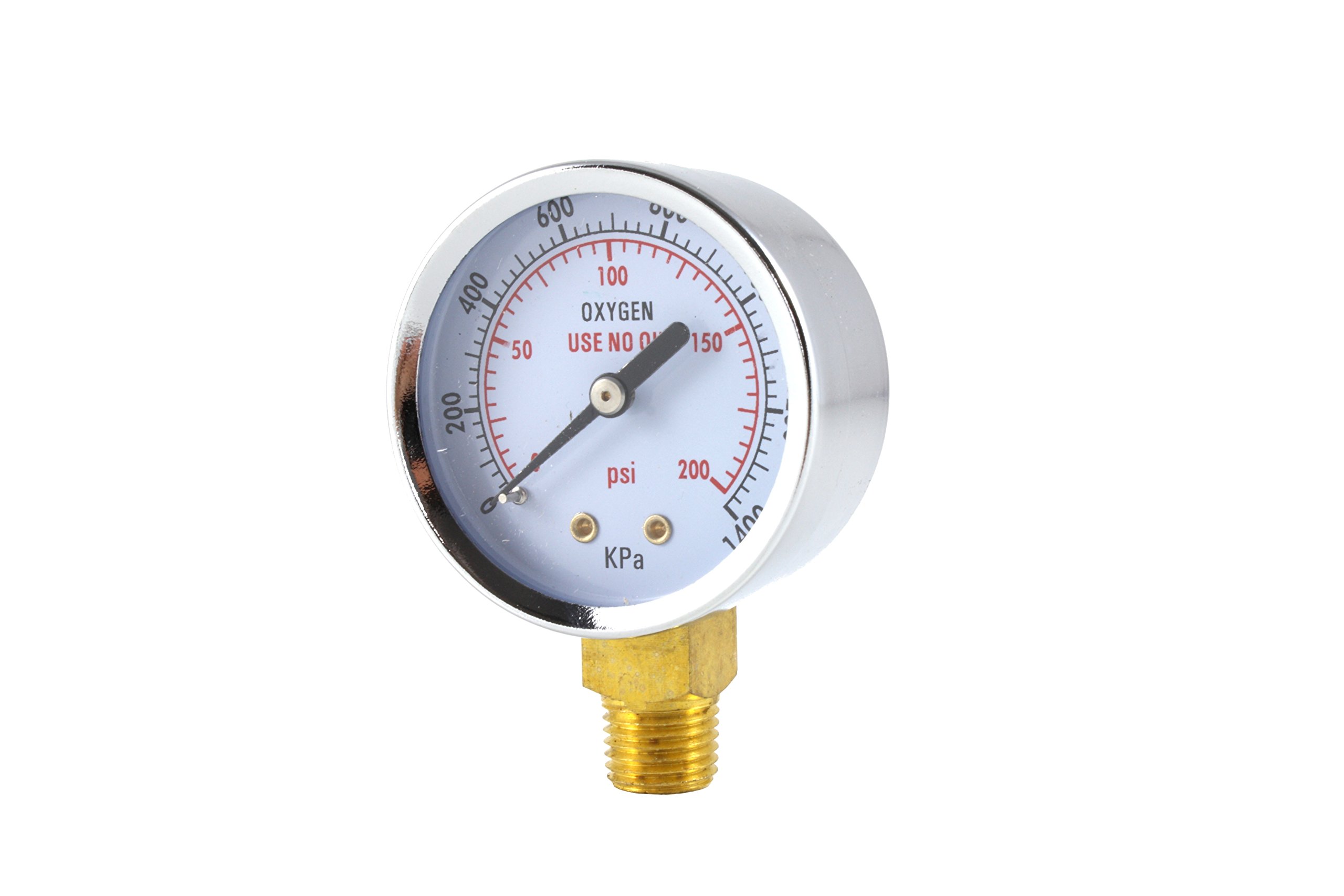 SÜA® Oxygen Regulator Gauges - 2 Inch Low & High Pressure Gauge Set with 1/4